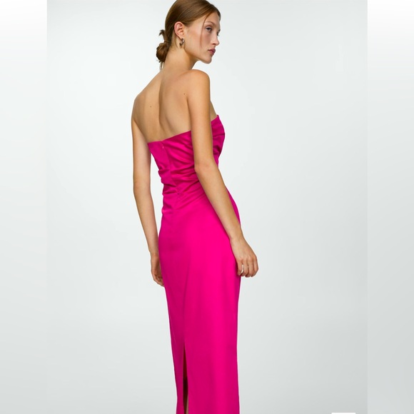 Mango Pink Strapless Slit Gown for Wedding - Picture 1 of 15